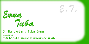 emma tuba business card